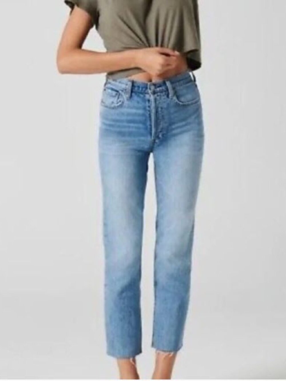 Denim Forum High Rise Arlo Straight Leg 28L Jeans